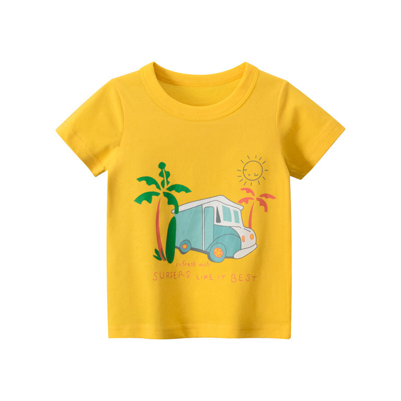 Färgglad T-shirt för barn i 100% bomull 🌈👕