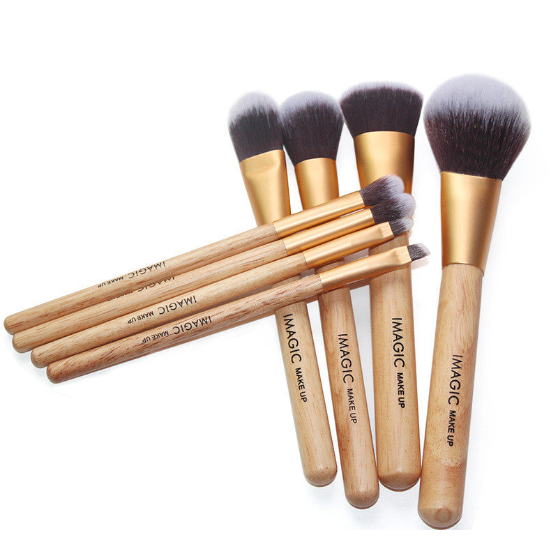 Makeup Set med 8 sminkborstar med multifunktion