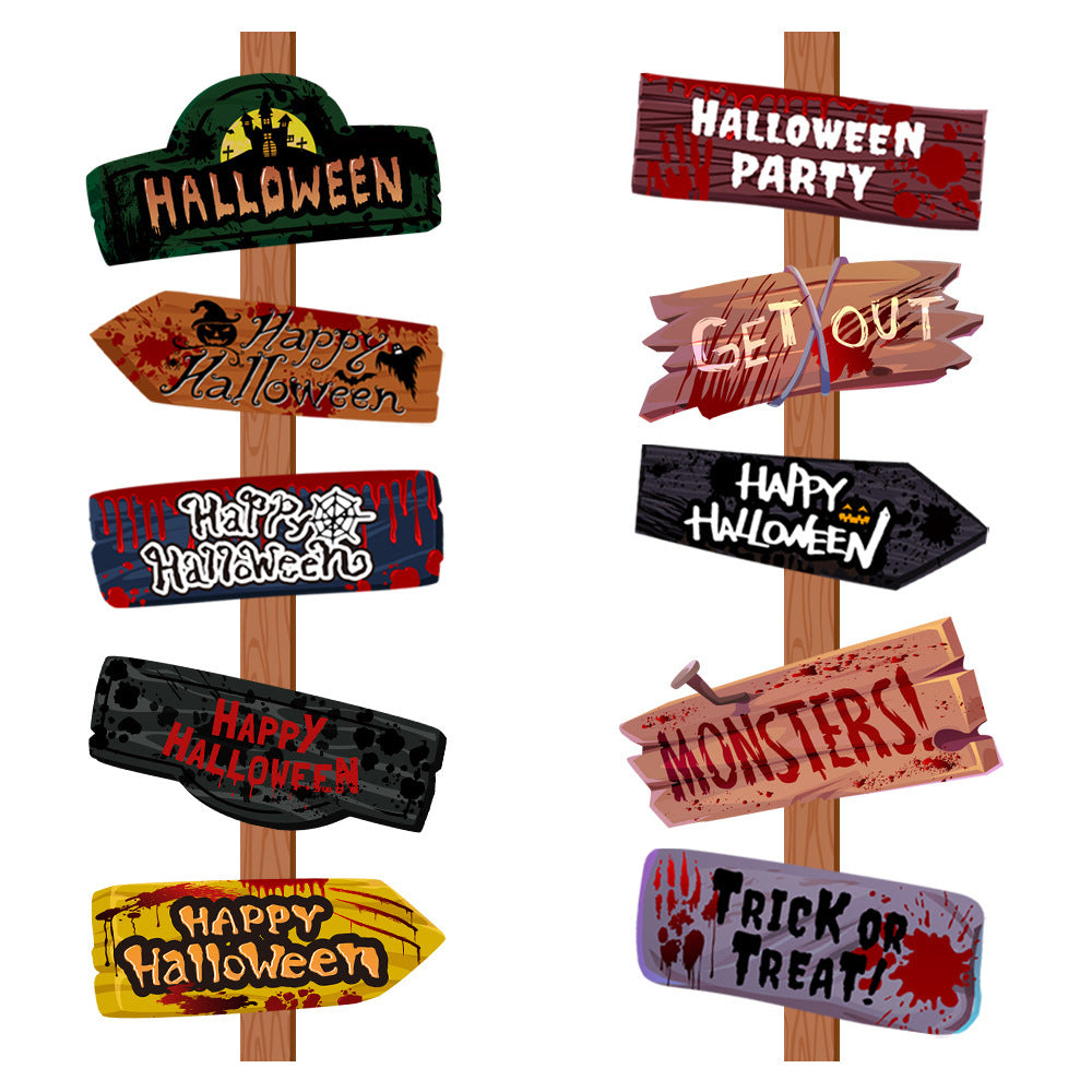 🎃 Halloween Paper Signs – Kreativa och kusliga dekorationer! 🕸️