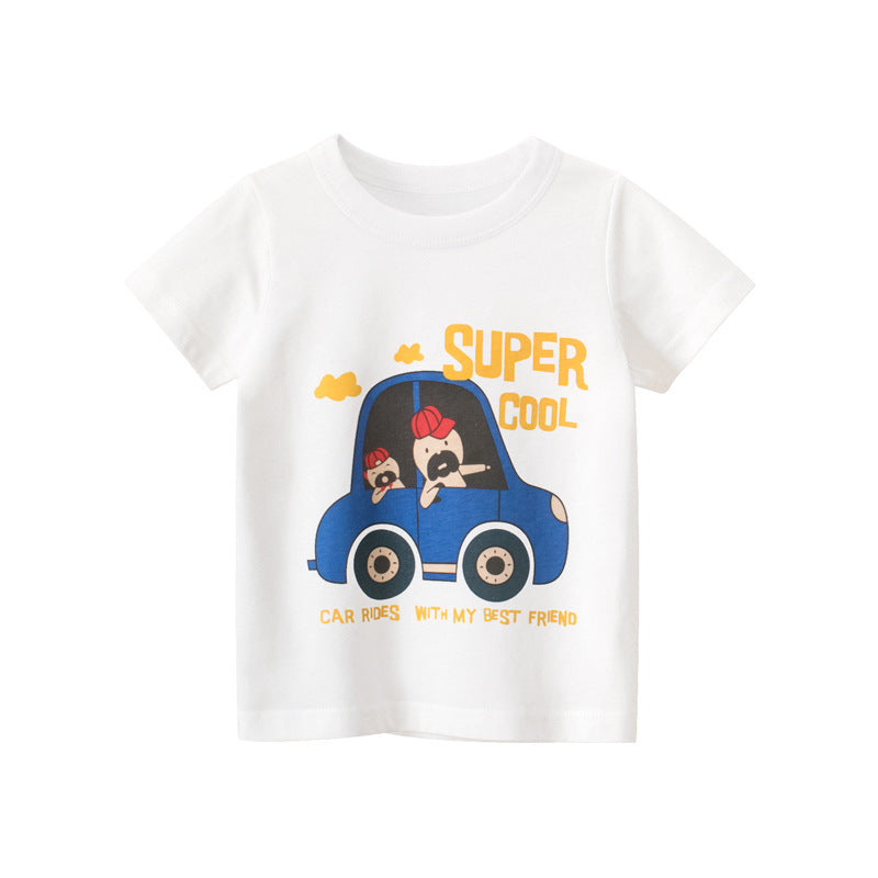 Färgglad T-shirt för barn i 100% bomull 🌈👕