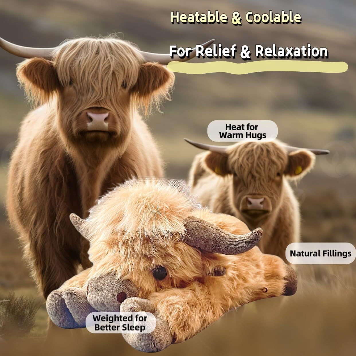 🐮✨ Kreativ Plyschfigur – Highland Cow