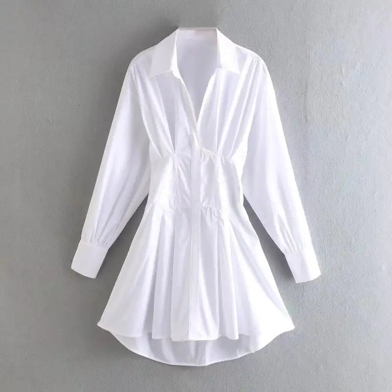 💫 A-linjeklänning med Utskärningar – Fishbone Blouse Dress