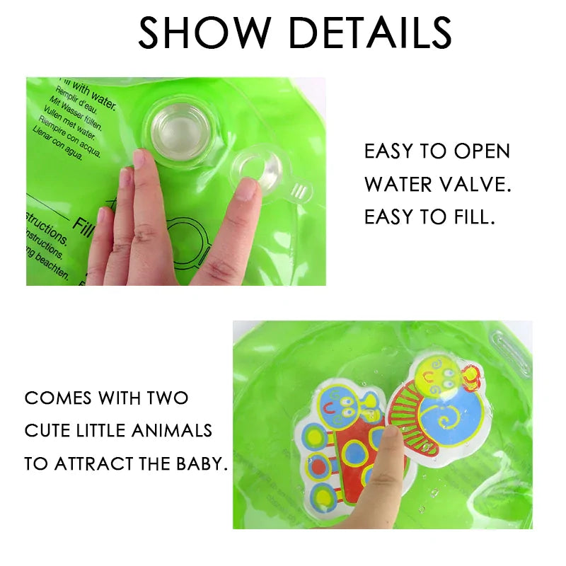 🐠 Tummy Time Vattenmatta för bebisar – stärk motoriken med lek!
