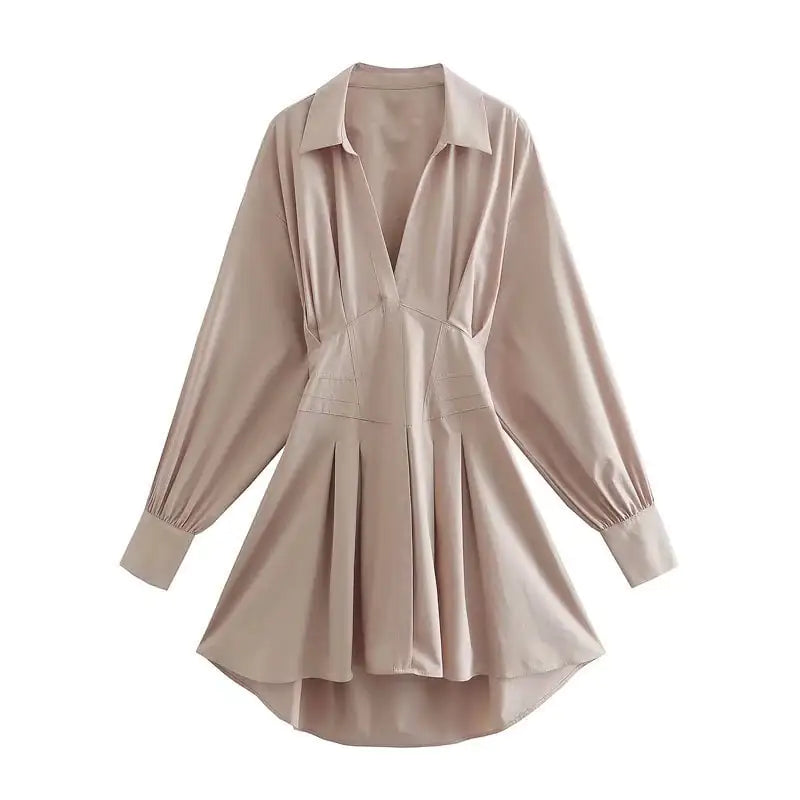 💫 A-linjeklänning med Utskärningar – Fishbone Blouse Dress