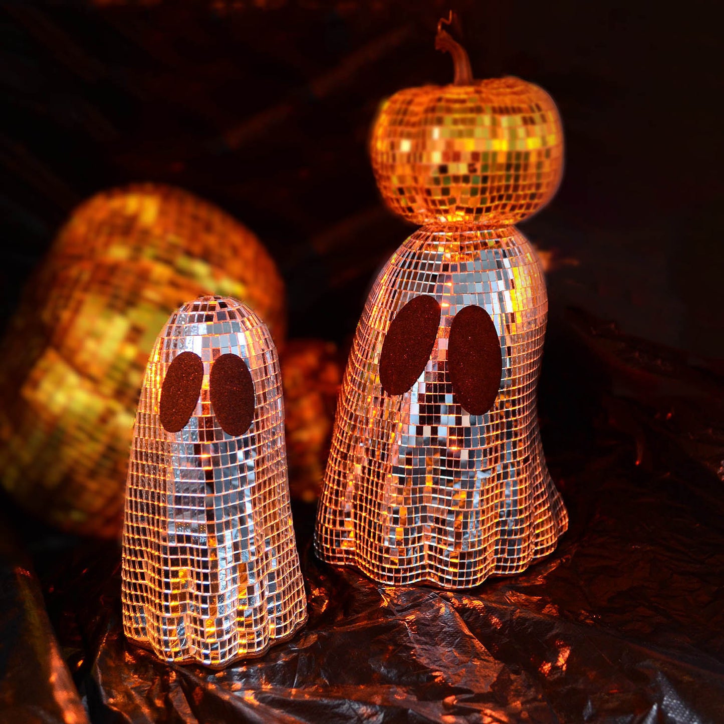 👻 Halloween Spegelmosaik – Söt Spökdekoration 🎃