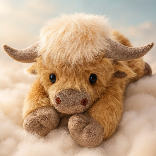 🐮✨ Kreativ Plyschfigur – Highland Cow