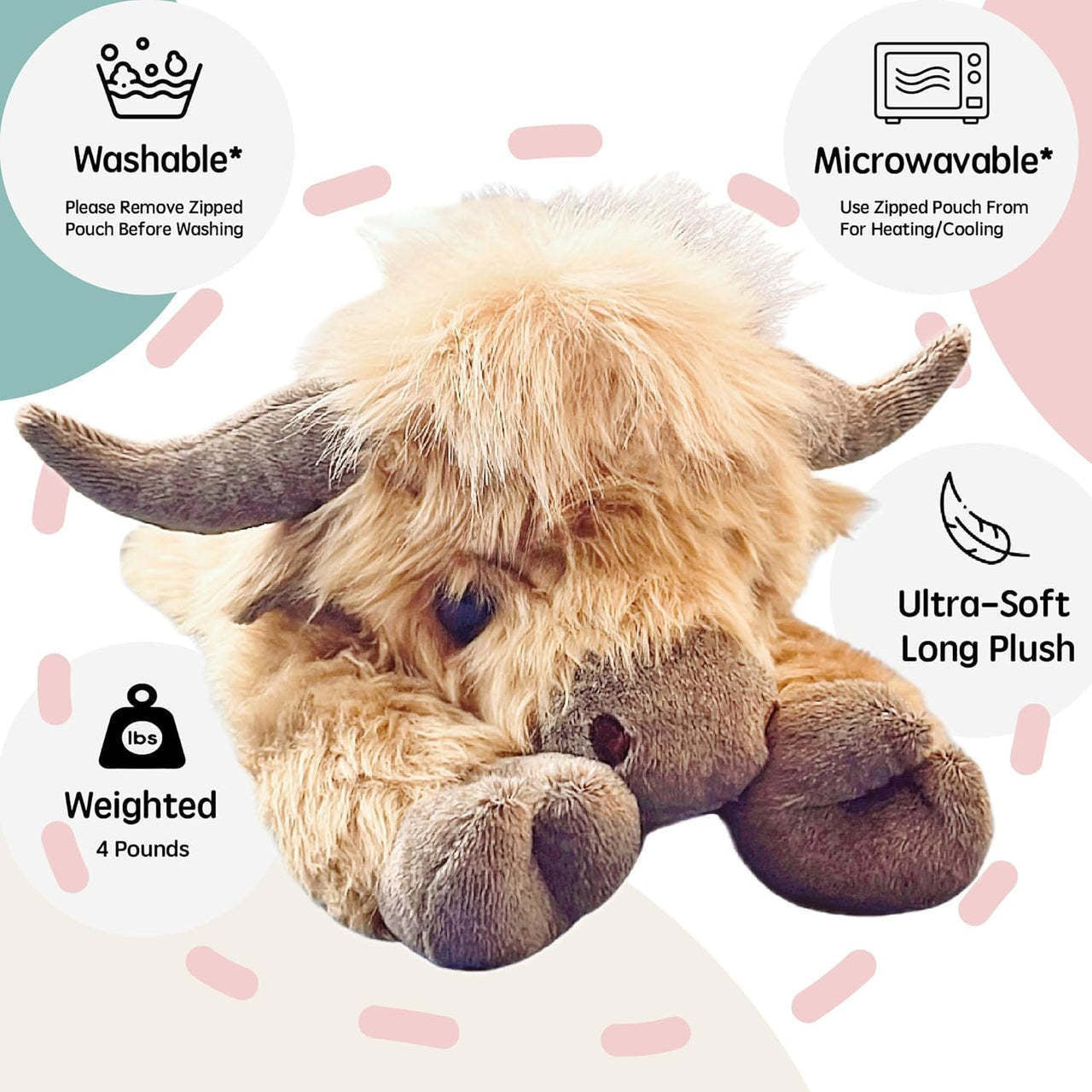 🐮✨ Kreativ Plyschfigur – Highland Cow