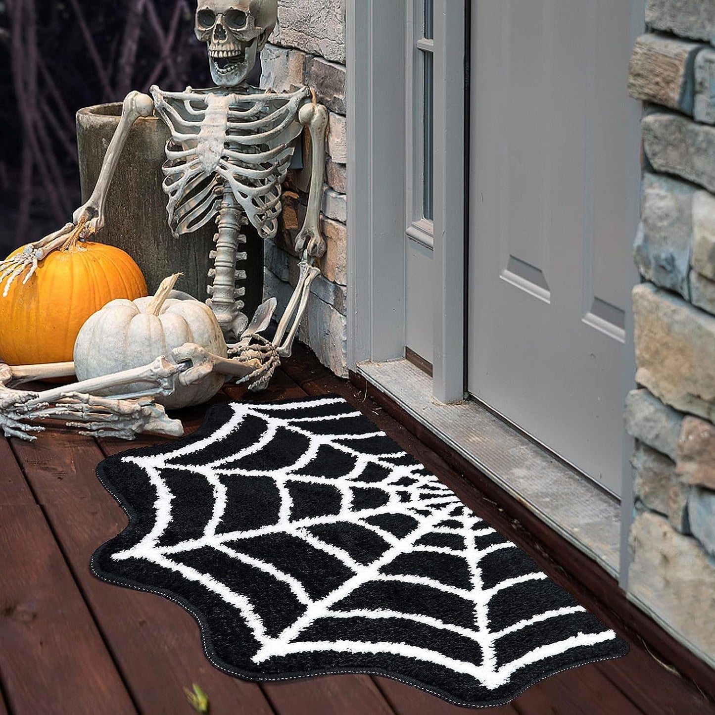 🎃 Halloween Cashmere-like Horror Mat – Välkommen till skräckens dörr! 🕷️
