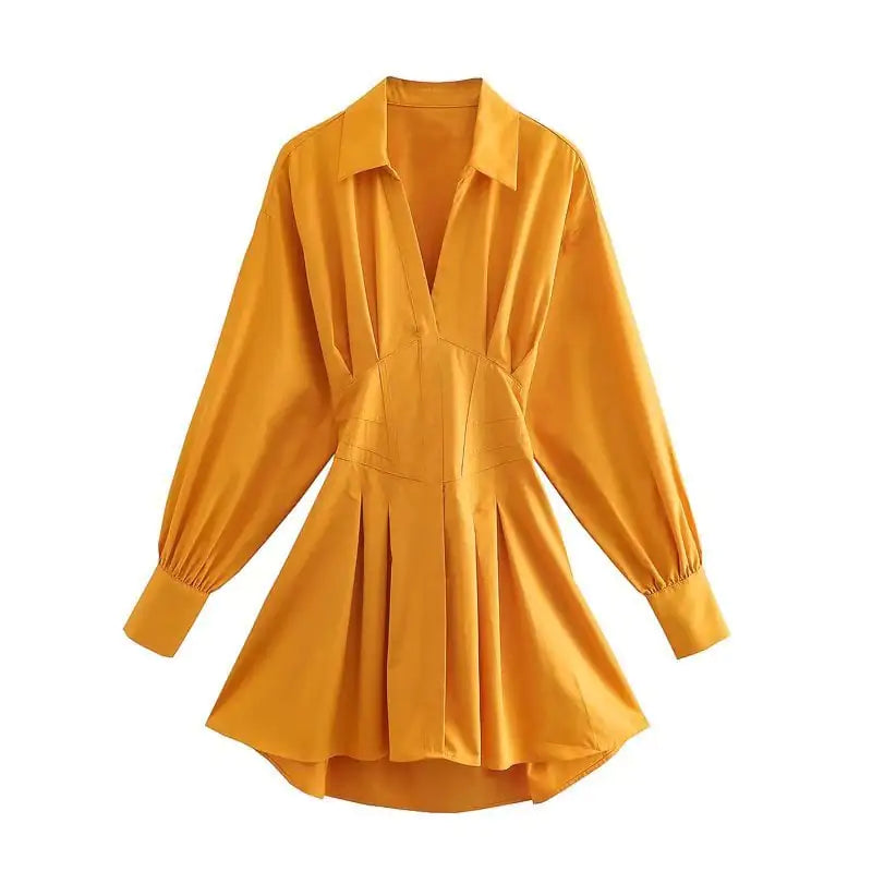 💫 A-linjeklänning med Utskärningar – Fishbone Blouse Dress