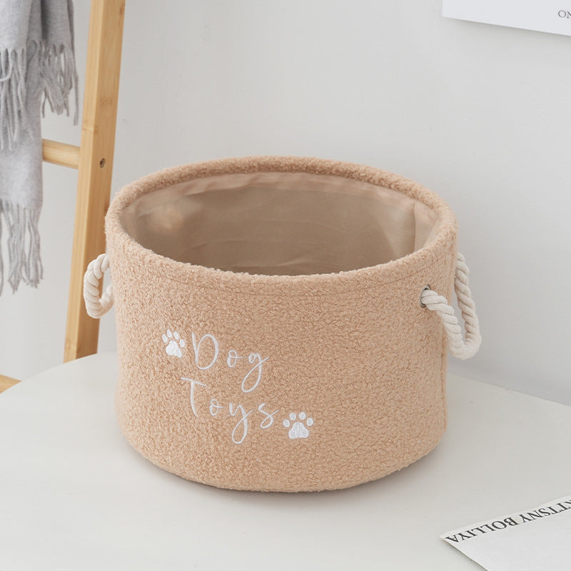 🧺 Rund & fyrkantig förvaringskorg i teddytyg – mjuk organisering med stil