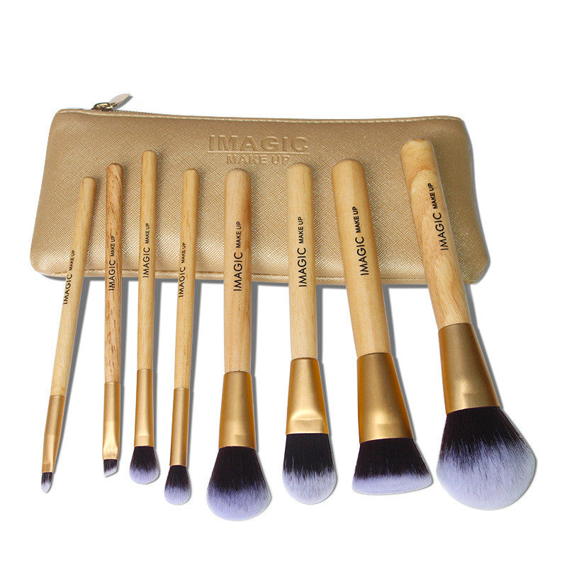 Makeup Set med 8 sminkborstar med multifunktion