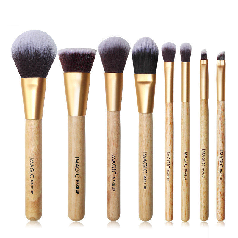 Makeup Set med 8 sminkborstar med multifunktion