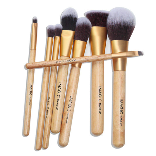 Makeup Set med 8 sminkborstar med multifunktion