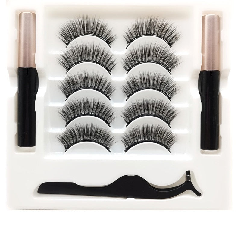 Magnetiskt frans- & eyeliner-set – återanvändbart & lätt att applicera