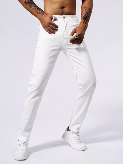 Slim Fit Jeans herr – vit