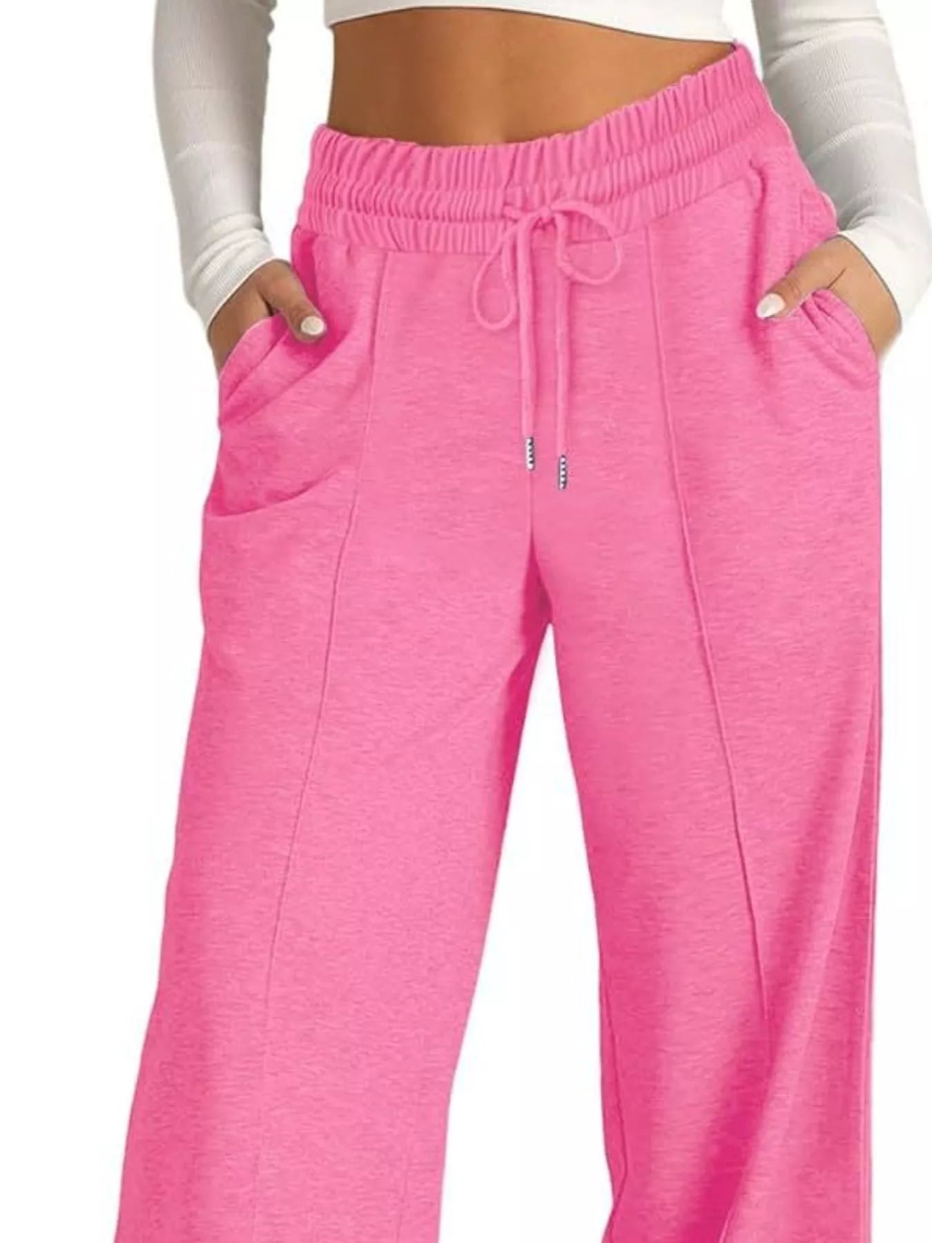 Vida byxor med dragsko och fickor för kvinnor