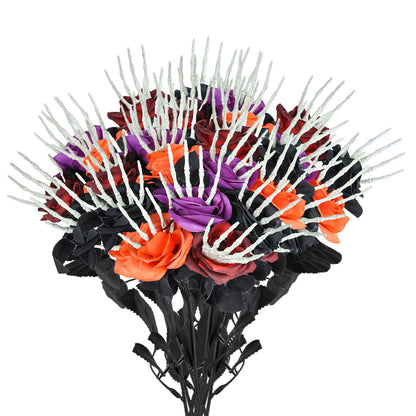 💀 Halloween Skelett Hand Rose – Skräck och skönhet i ett! 🌹