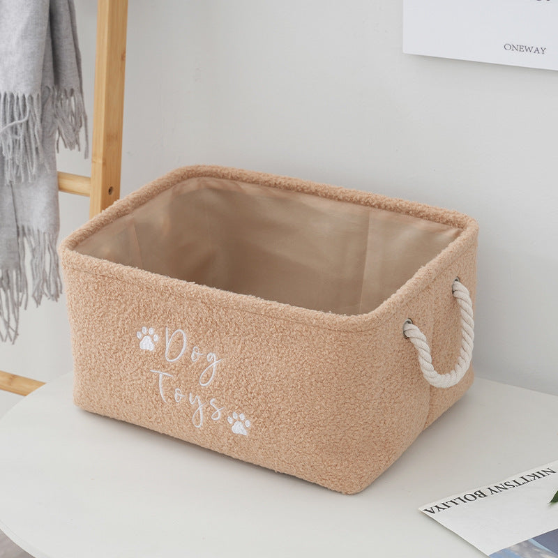 🧺 Rund & fyrkantig förvaringskorg i teddytyg – mjuk organisering med stil