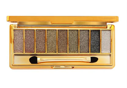 Glitter ögonskugga palett med 9 nyanser - glittrig eyeshadow