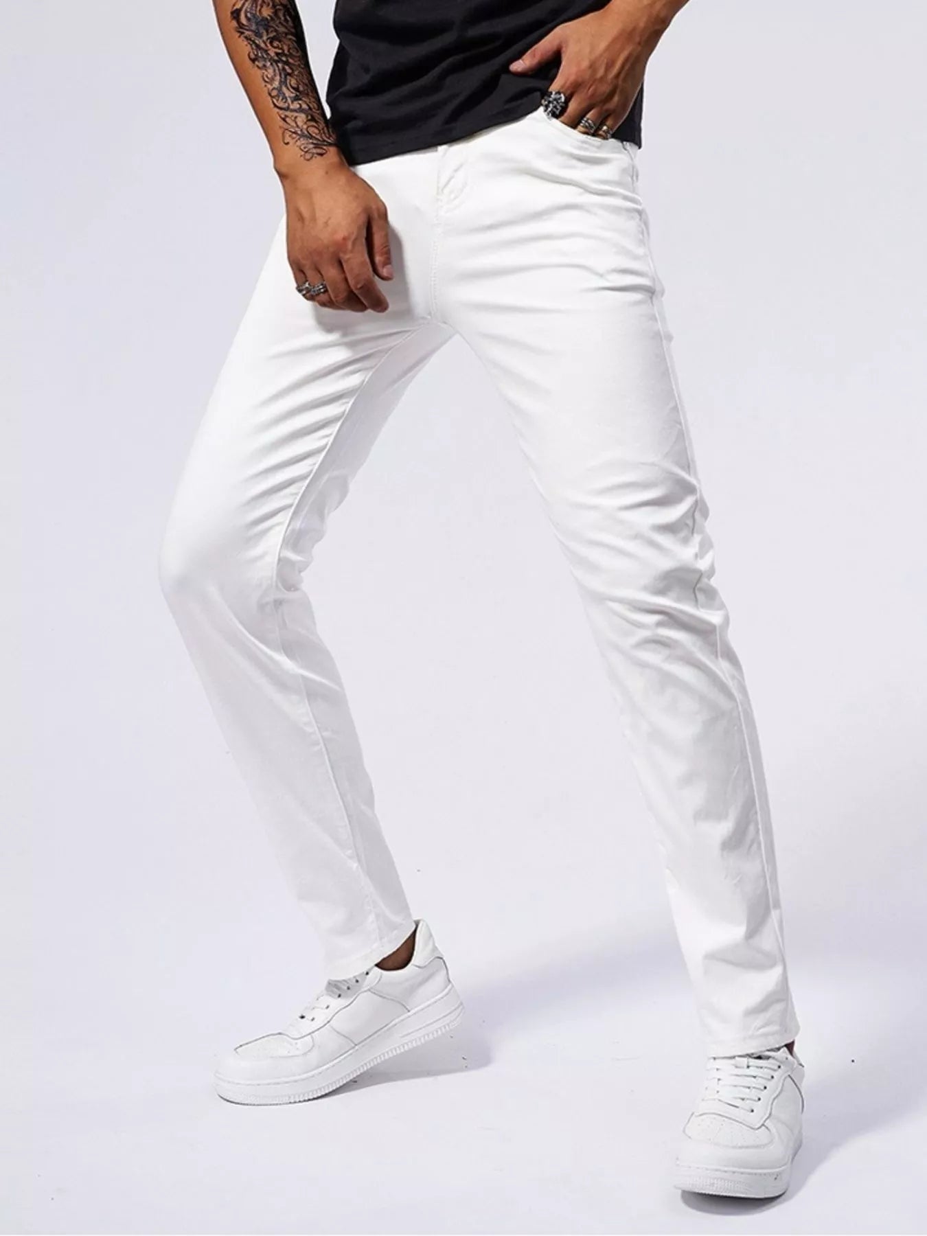 Slim Fit Jeans herr – vit