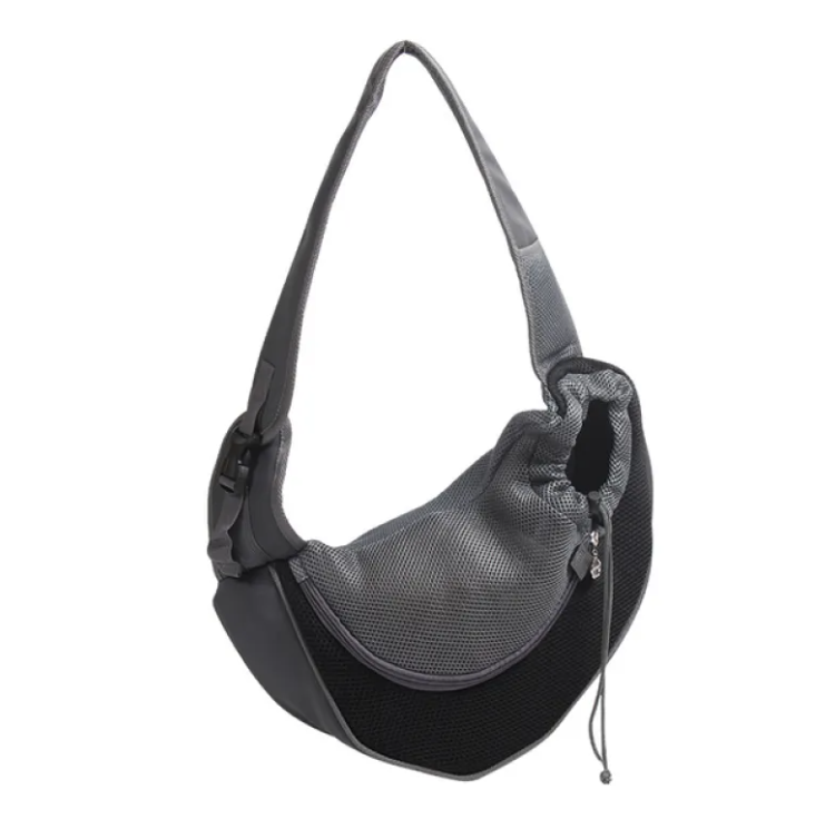 Bärväska för hund och andra små husdjur med axelrem och nättyg