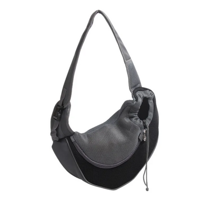 Bärväska för hund och andra små husdjur med axelrem och nättyg