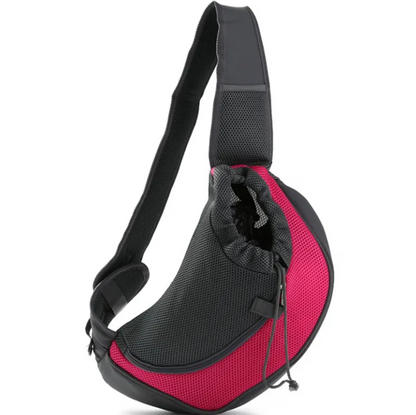 Bärväska för hund och andra små husdjur med axelrem och nättyg