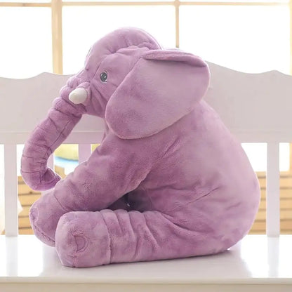 Mjuk elefant kramdjur i plysch - gosig följeslagare och sovkudde för barn