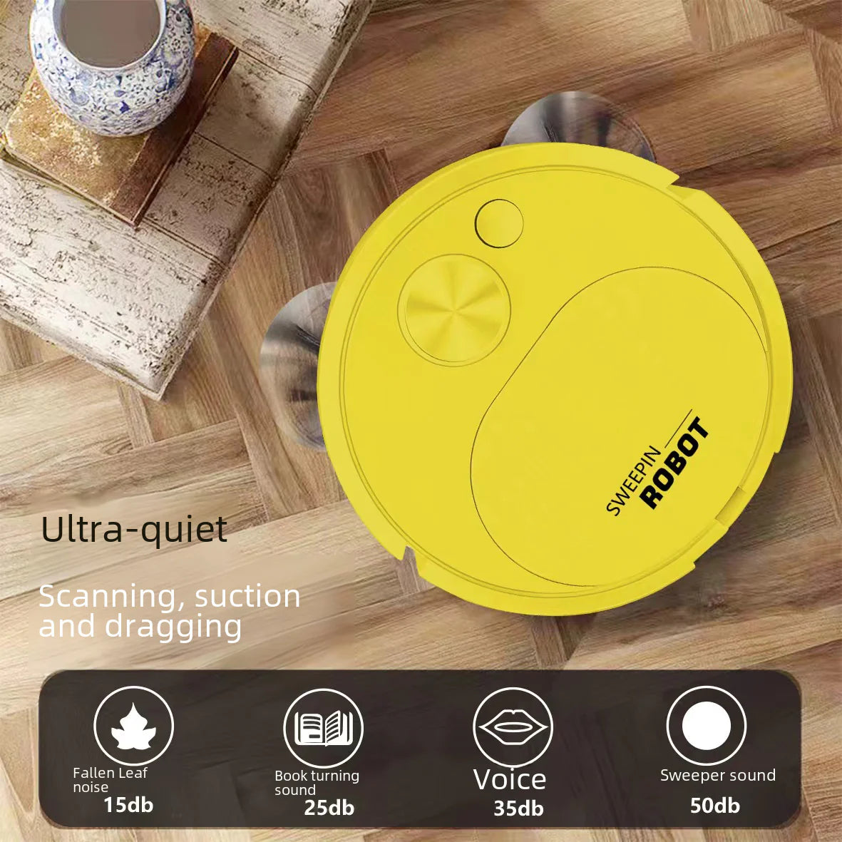 Automatisk Mini Robotdammsugare – USB-laddningsbar
