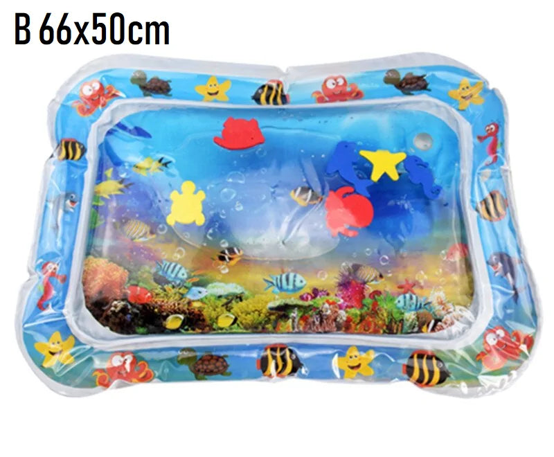 🐠 Tummy Time Vattenmatta för bebisar – stärk motoriken med lek!
