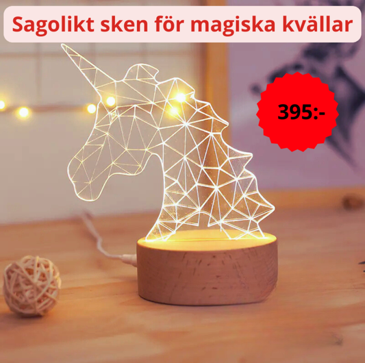 🦄 “Tänd magin i rummet” – Enhörning nattlampa (bordslampa)