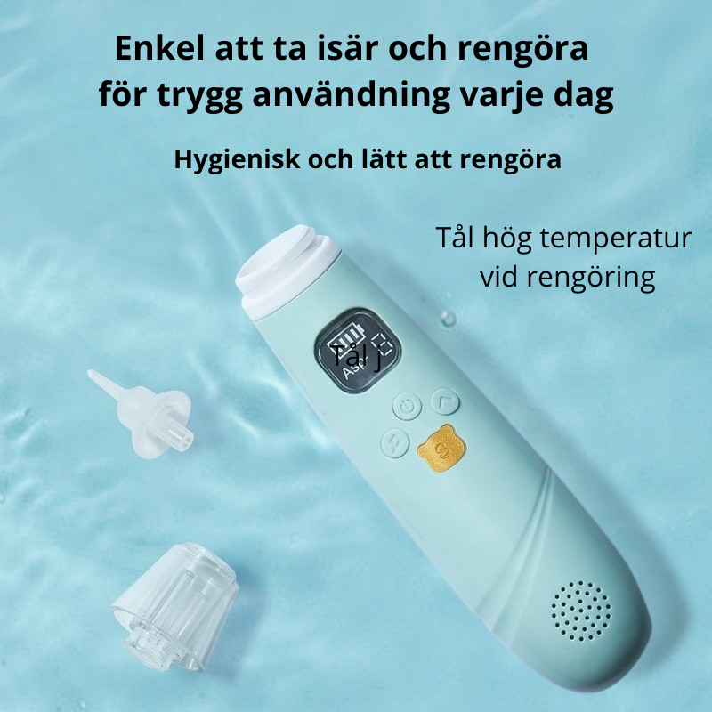 Elektrisk nässugare för baby i mjukt  silikon – USB-laddning, skonsam för spädbarn