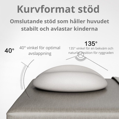 U-formad kudde för massagebädd – minnesskum & svamp