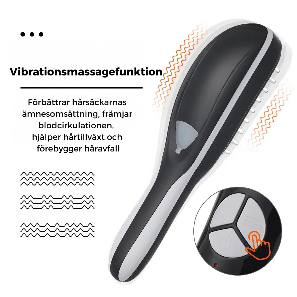 Elektrisk hårmassagekam med meridianterapi för vackrare hår
