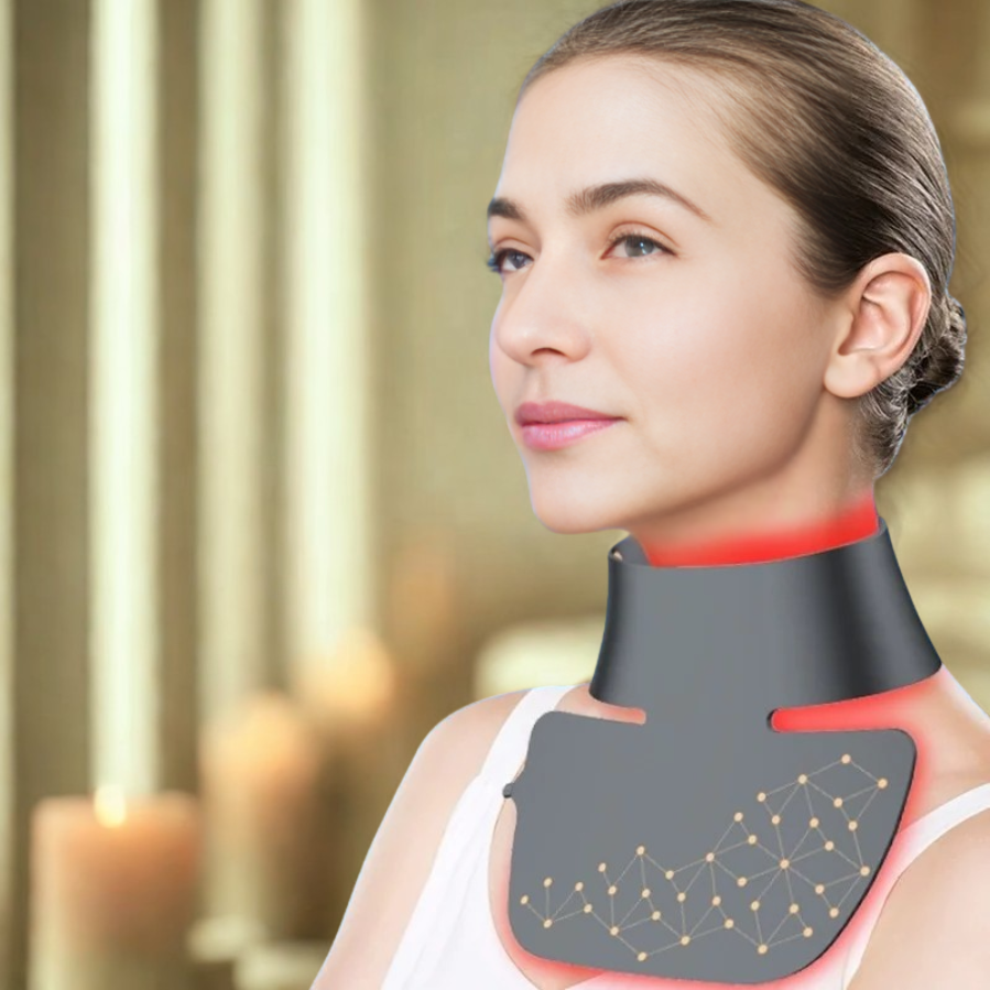 LED-mask för nacke och hals ger vackrare hy