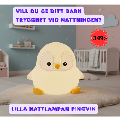 Pingvinlampan som lyser i natten – trygg kompis vid läggdags