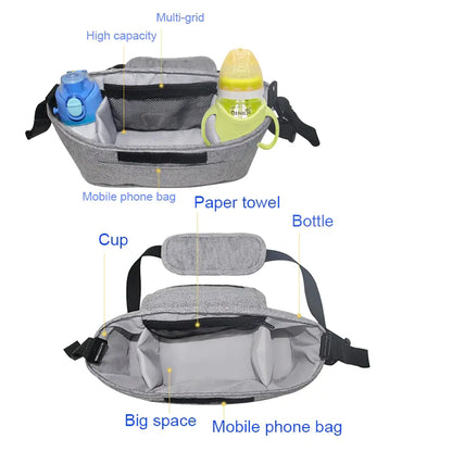 🍼 Smidig, snygg, alltid redo – Stroller Organizer - din skötväska för livet på språng! 👶