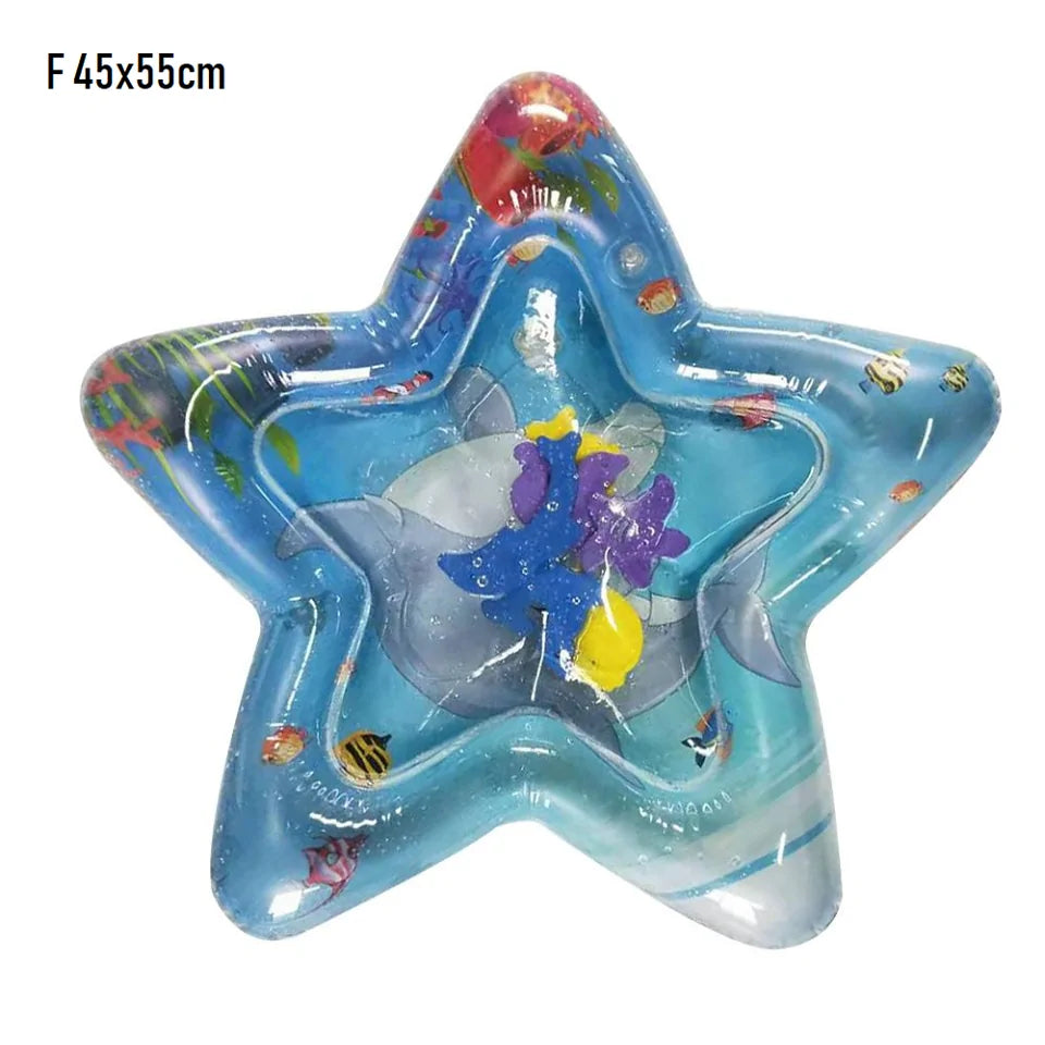 🐠 Tummy Time Vattenmatta för bebisar – stärk motoriken med lek!