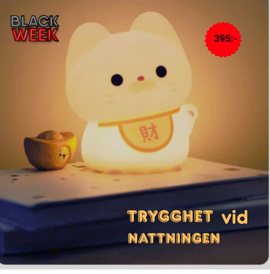 🐾Lys upp kvällen med charm” – Katt nattlampa med touch-funktion