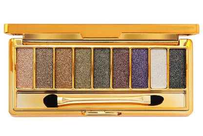 Glitter ögonskugga palett med 9 nyanser - glittrig eyeshadow