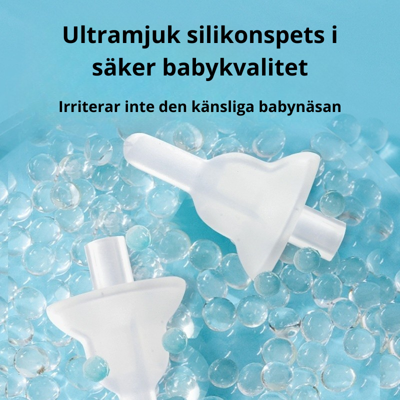 Elektrisk nässugare för baby i mjukt  silikon – USB-laddning, skonsam för spädbarn