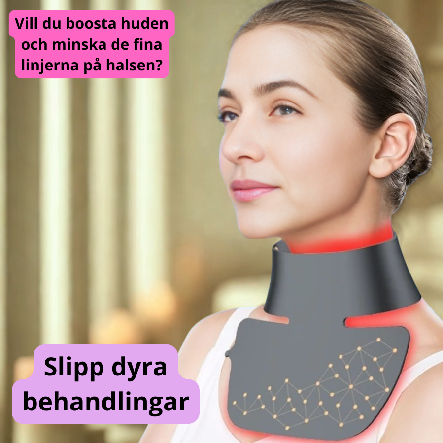 LED-mask för nacke och hals ger vackrare hy
