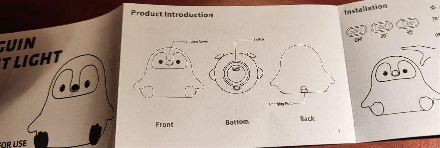 Pingvinlampan som lyser i natten – trygg kompis vid läggdags