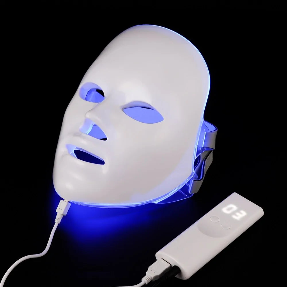 LED Foton Terapi Ansiktsmask med 7 färger