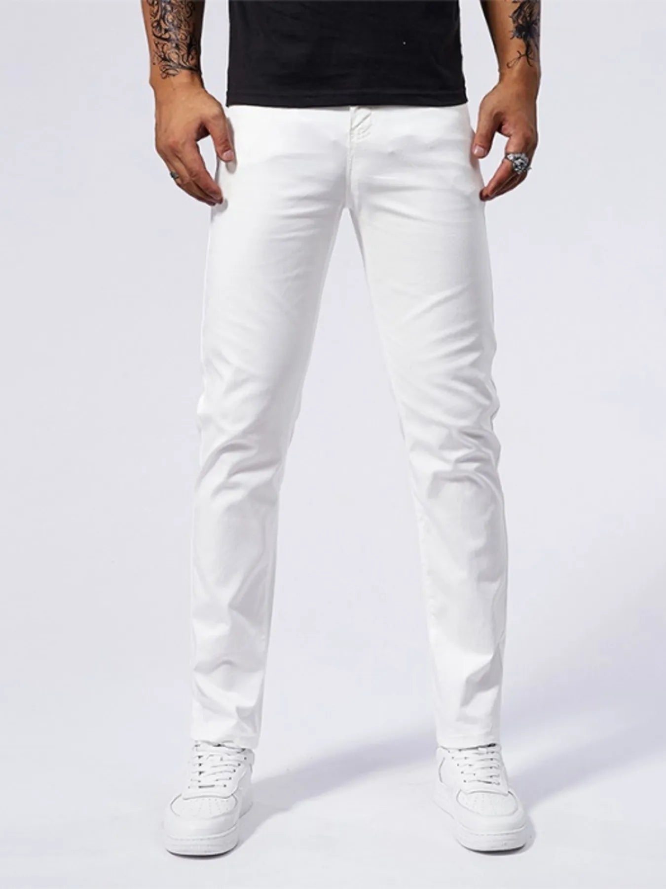 Slim Fit Jeans herr – vit