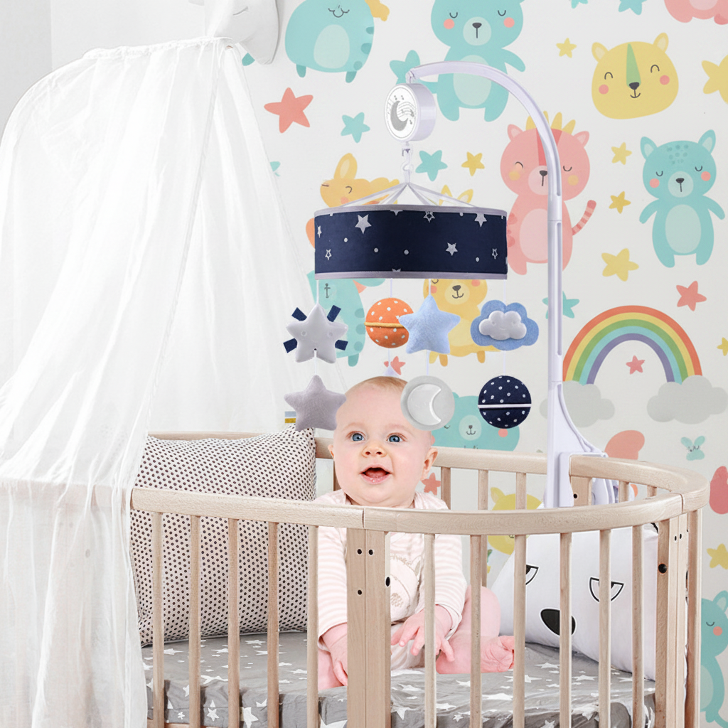 Babymobil med musik och rotation