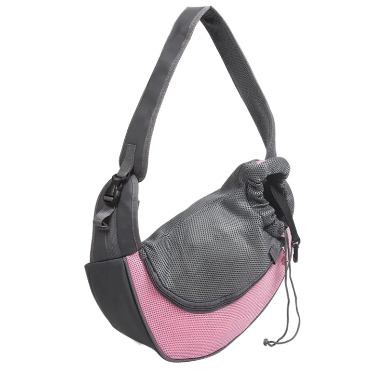 Bärväska för hund och andra små husdjur med axelrem och nättyg