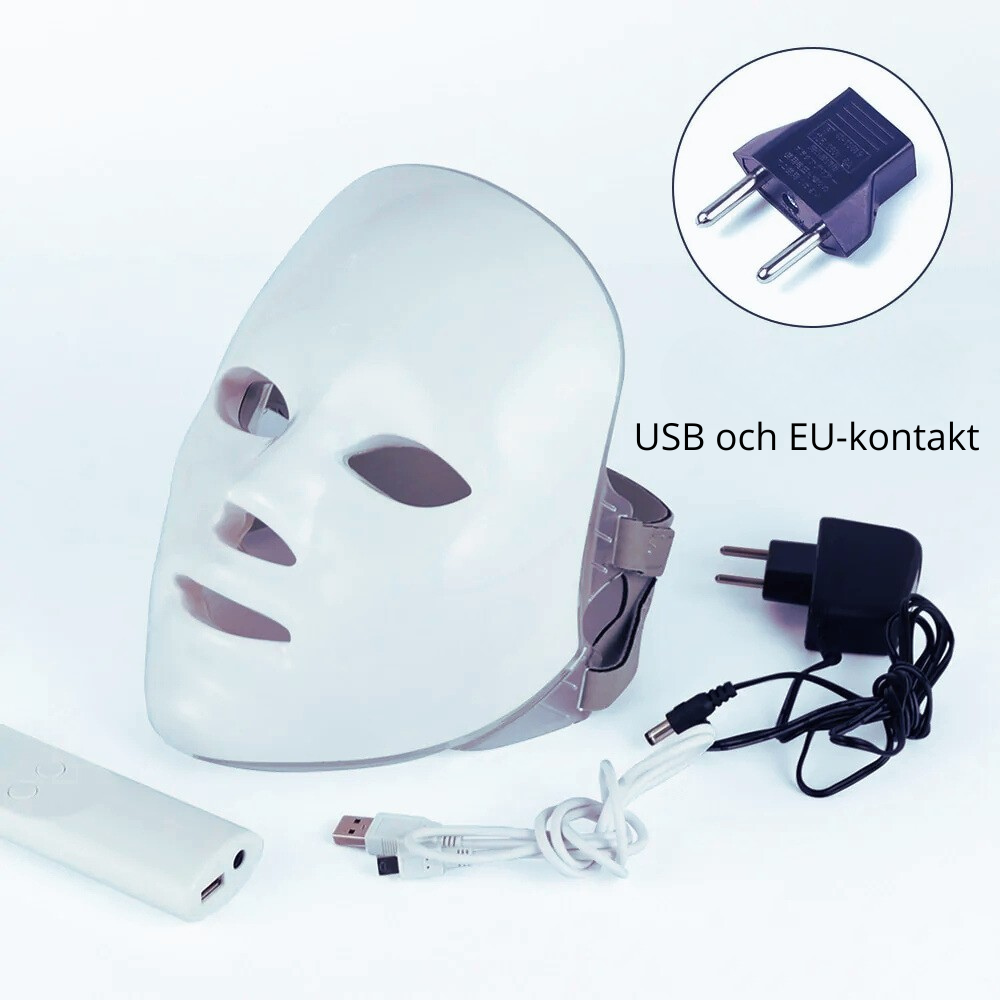 LED Foton Terapi Ansiktsmask med 7 färger