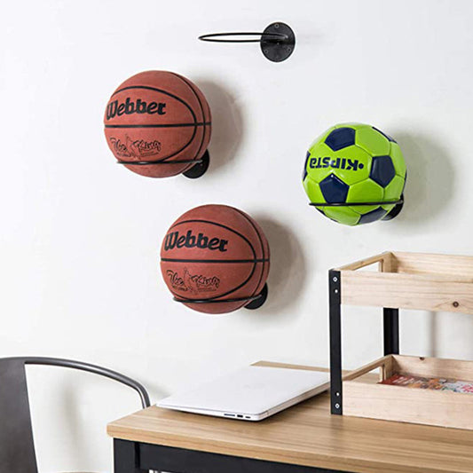🏀 Väggmonterad Förvaringshållare för Basketbollar – Snygg, Stabil och Smart!