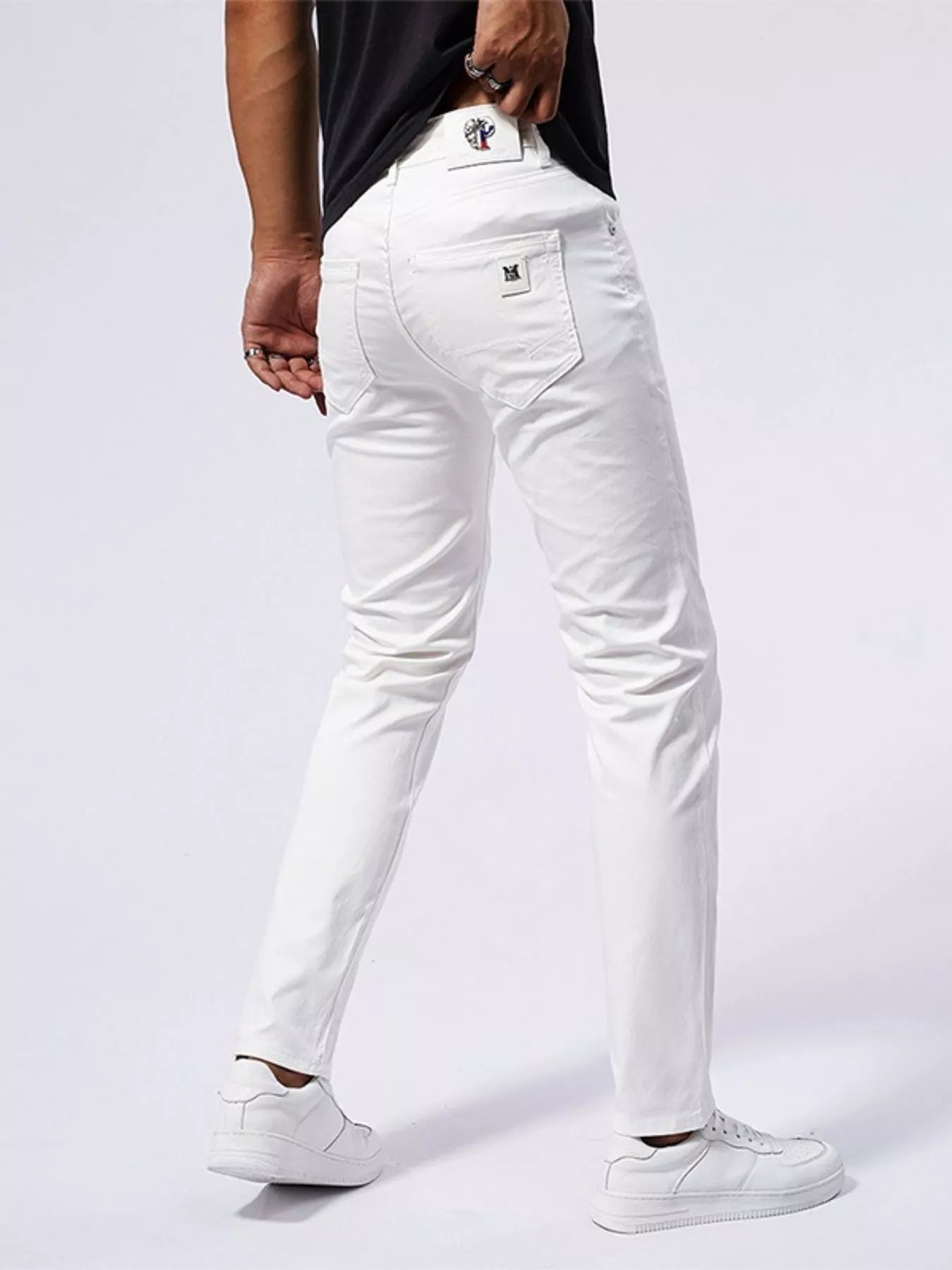 Slim Fit Jeans herr – vit